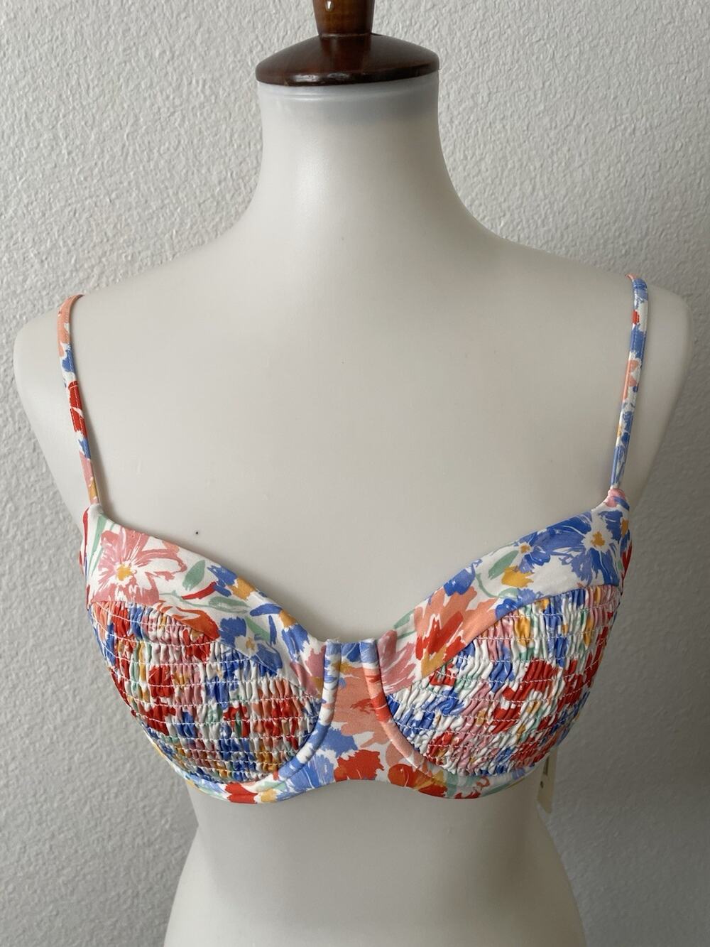 L*Space Swim Bikini Top Floral Smocked Marley Summer Beach